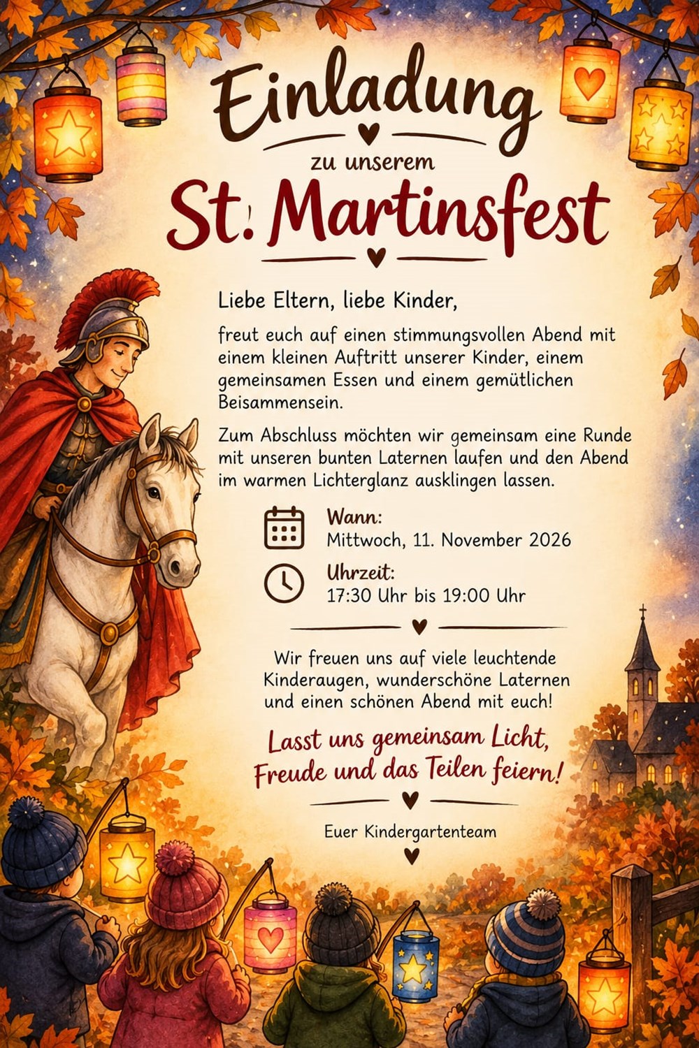 Einladung St. Martinsfest